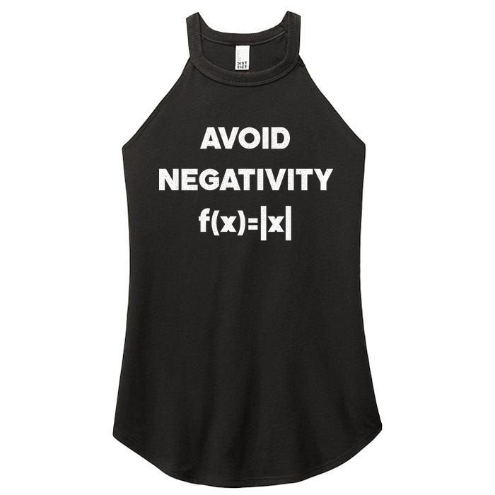 Avoid Negativity Funny Math Formula Women's Perfect Tri Rocker Tank