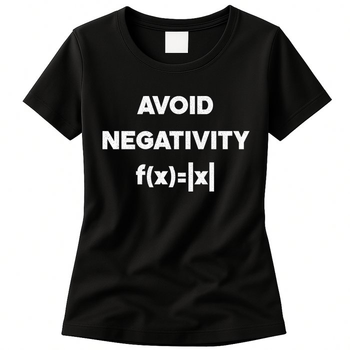 Avoid Negativity Funny Math Formula Womens T-Shirt