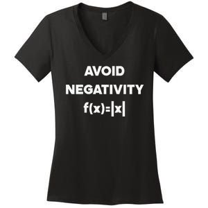 Avoid Negativity Funny Math Formula Women's V-Neck T-Shirt