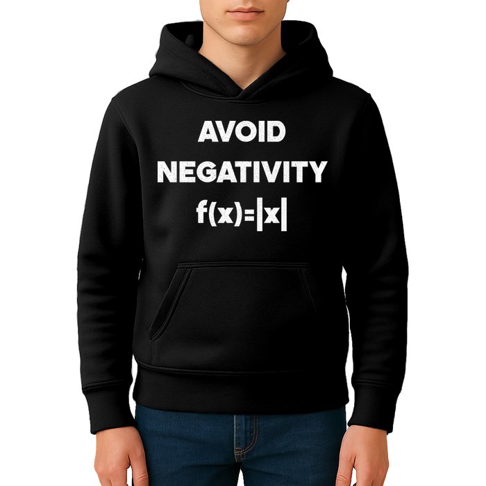 Avoid Negativity Funny Math Formula Kids Hoodie