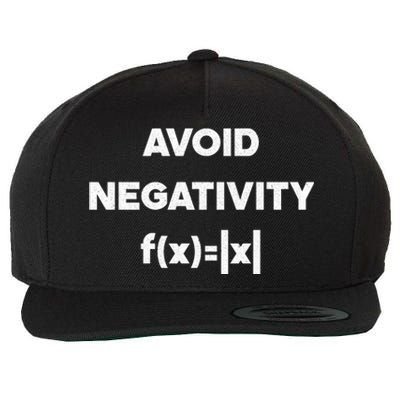 Avoid Negativity Funny Math Formula Wool Snapback Cap