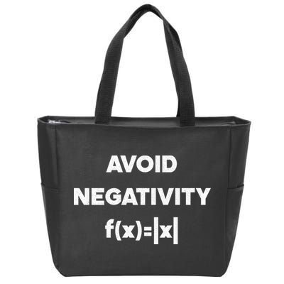 Avoid Negativity Funny Math Formula Zip Tote Bag