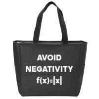 Avoid Negativity Funny Math Formula Zip Tote Bag