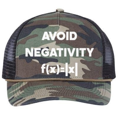 Avoid Negativity Funny Math Formula Retro Rope Trucker Hat Cap