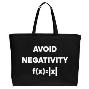 Avoid Negativity Funny Math Formula Cotton Canvas Jumbo Tote