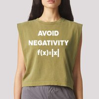 Avoid Negativity Funny Math Formula Garment-Dyed Women's Muscle Tee