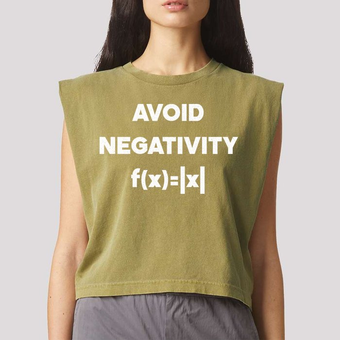 Avoid Negativity Funny Math Formula Garment-Dyed Women's Muscle Tee
