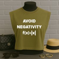 Avoid Negativity Funny Math Formula Garment-Dyed Women's Muscle Tee