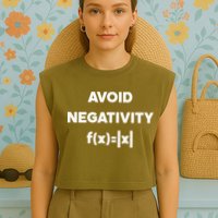 Avoid Negativity Funny Math Formula Garment-Dyed Women's Muscle Tee