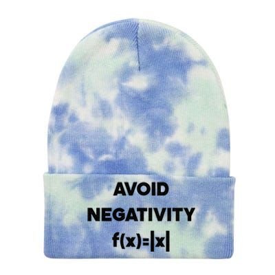 Avoid Negativity Funny Math Formula Tie Dye 12in Knit Beanie