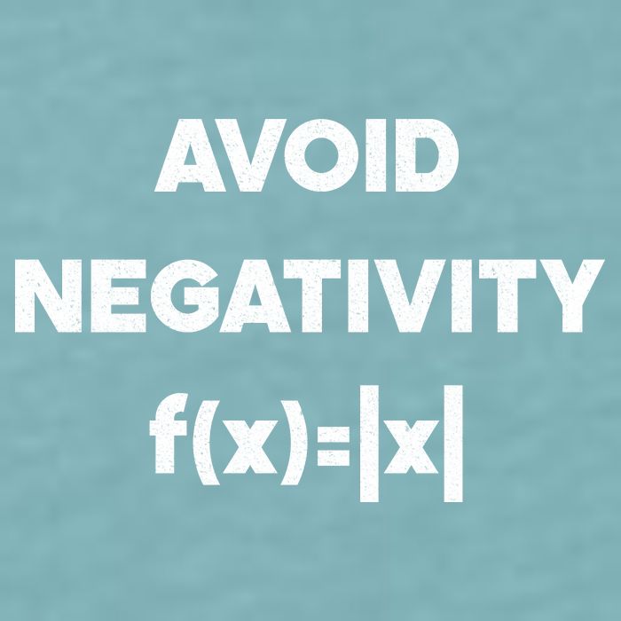 Avoid Negativity Funny Math Formula Sueded Cloud Jersey T-Shirt