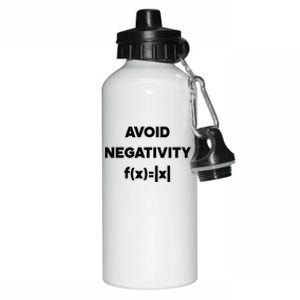 Avoid Negativity Funny Math Formula Aluminum Water Bottle