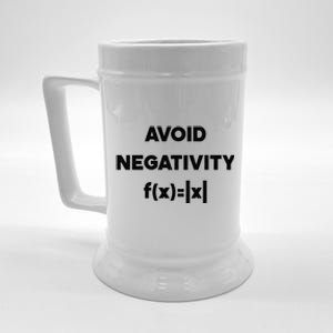 Avoid Negativity Funny Math Formula Beer Stein