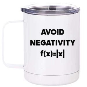 Avoid Negativity Funny Math Formula 12 oz Stainless Steel Tumbler Cup