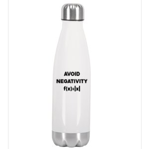 Avoid Negativity Funny Math Formula Stainless Steel Insulated Water Bottle