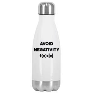 Avoid Negativity Funny Math Formula Stainless Steel Insulated Water Bottle