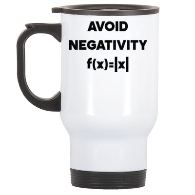 Avoid Negativity Funny Math Formula Stainless Steel Travel Mug