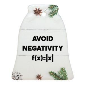 Avoid Negativity Funny Math Formula Ceramic Bell Ornament