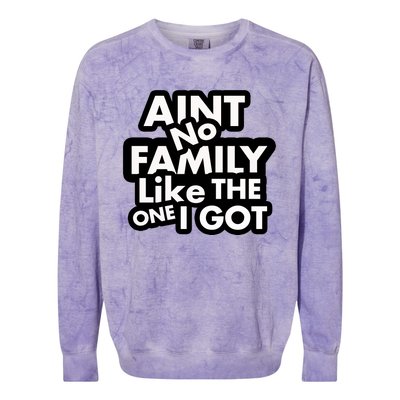 Ain't No Family Like The One I Got Colorblast Crewneck Sweatshirt