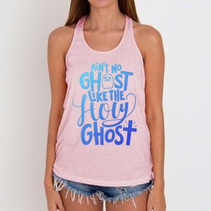 AinT No Ghost Like The Holy Ghost Funny Christian Gift Women's Knotted Racerback Tank