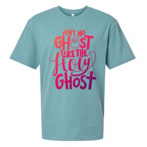 AinT No Ghost Like The Holy Ghost Funny Christian Gift Sueded Cloud Jersey T-Shirt