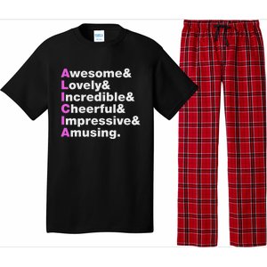 Alicia Name Gift Personalized Alicia Pajama Set