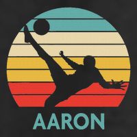 Aaron Name Gift Personalized Soccer 7 Panel Mesh Trucker Snapback Hat