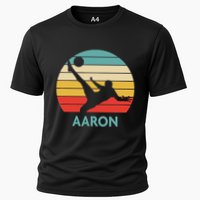 Aaron Name Gift Personalized Soccer Cooling Performance Crew T-Shirt