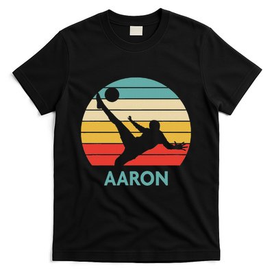 Aaron Name Gift Personalized Soccer T-Shirt