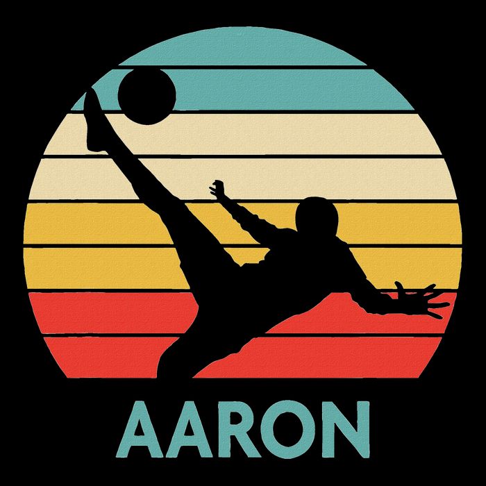 Aaron Name Gift Personalized Soccer Button