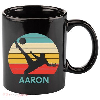 Aaron Name Gift Personalized Soccer 11oz C Handle Ceramic Mug