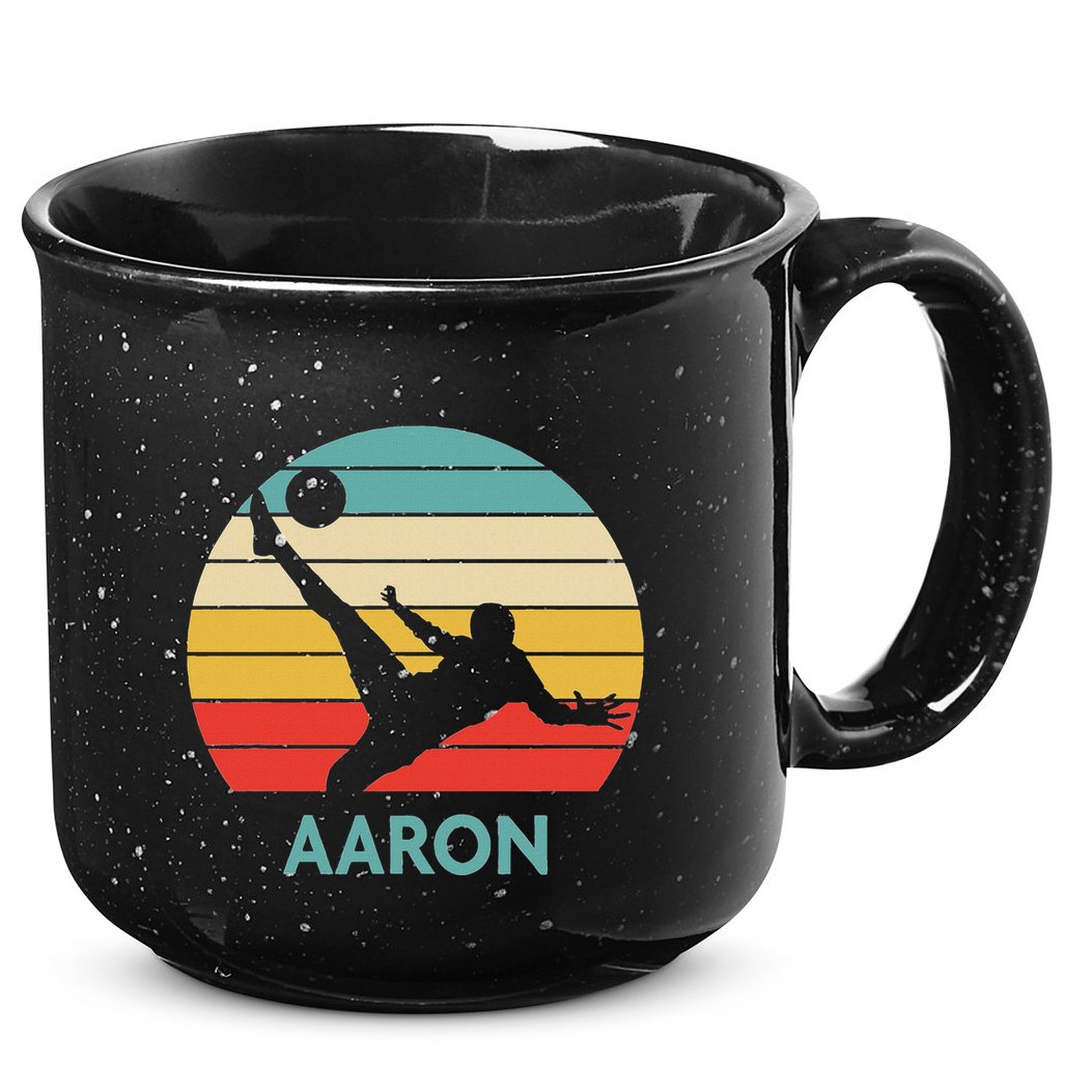 Aaron Name Gift Personalized Soccer 15oz Campfire Ceramic Mug