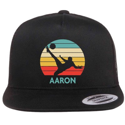 Aaron Name Gift Personalized Soccer Flatbill Hat