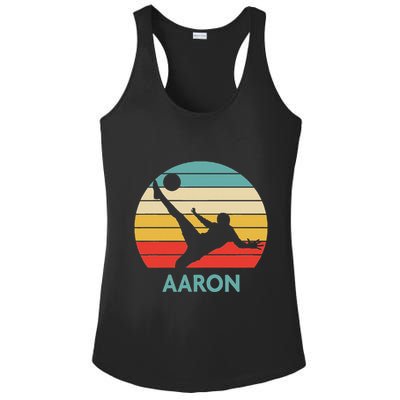 Aaron Name Gift Personalized Soccer Ladies PosiCharge Competitor Racerback Tank