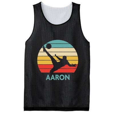 Aaron Name Gift Personalized Soccer Mesh Reversible Basketball Jersey Tank