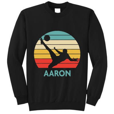 Aaron Name Gift Personalized Soccer Tall Sweatshirt