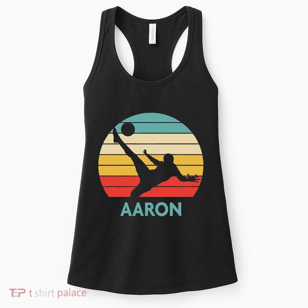 Aaron Name Gift Personalized Soccer Womens Tank Top