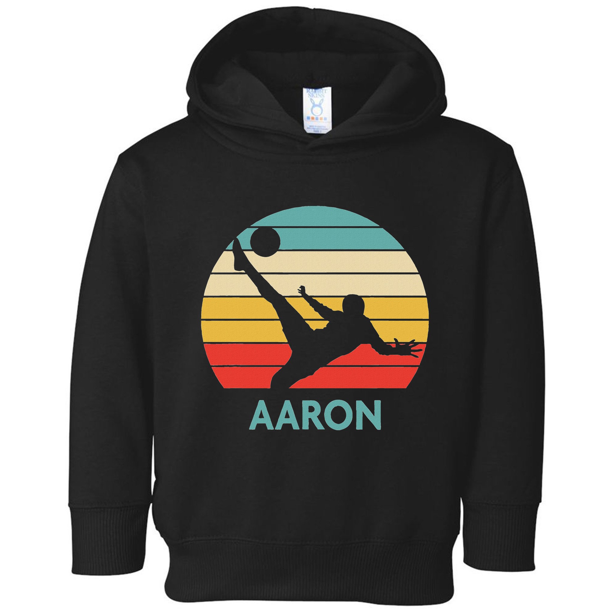 Aaron Name Gift Personalized Soccer Toddler Hoodie