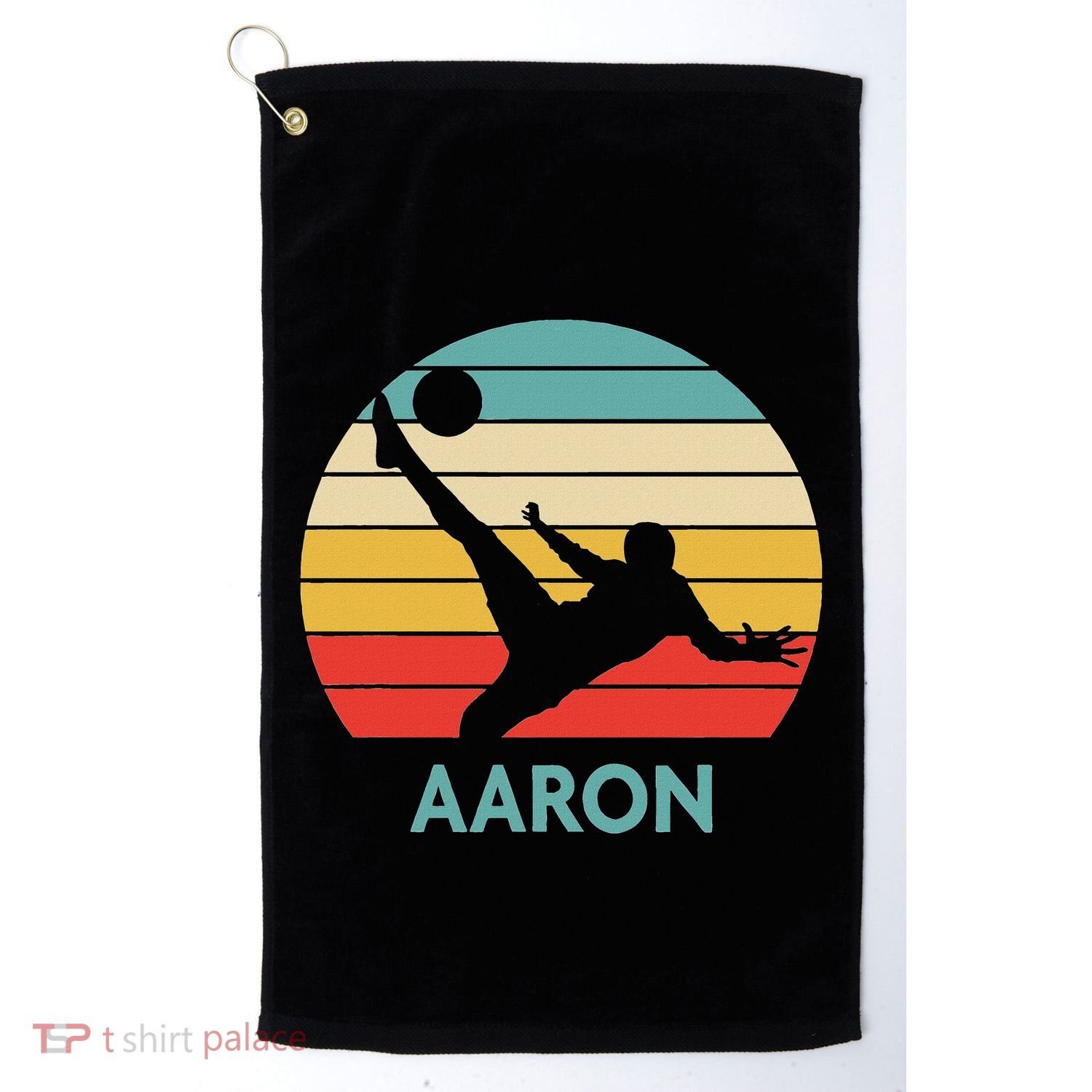 Aaron Name Gift Personalized Soccer Golf Towel