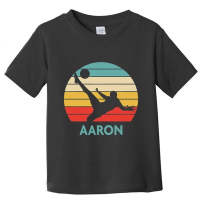 Aaron Name Gift Personalized Soccer Toddler T-Shirt