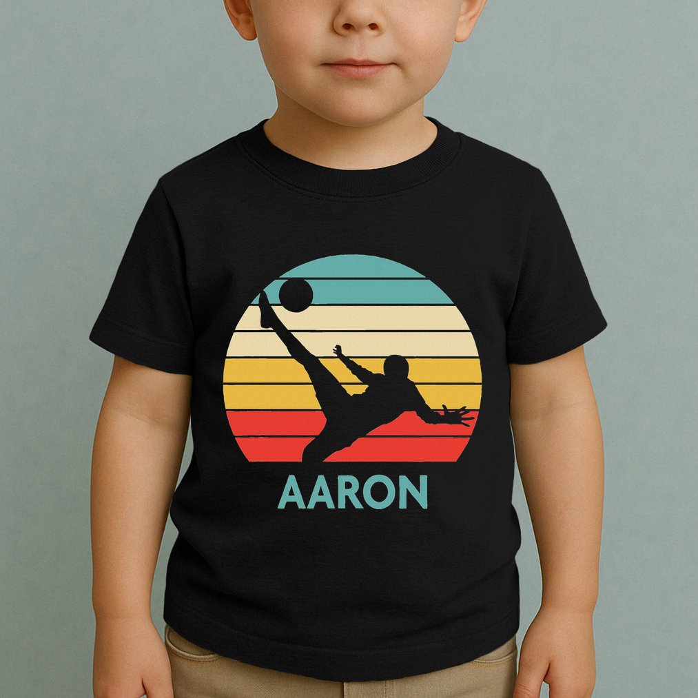 Aaron Name Gift Personalized Soccer Toddler T-Shirt