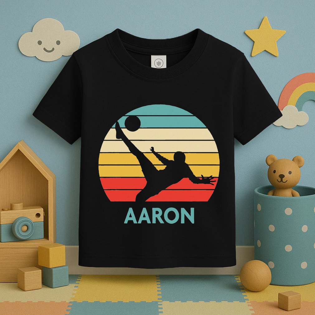 Aaron Name Gift Personalized Soccer Toddler T-Shirt