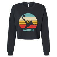 Aaron Name Gift Personalized Soccer Cropped Pullover Crew