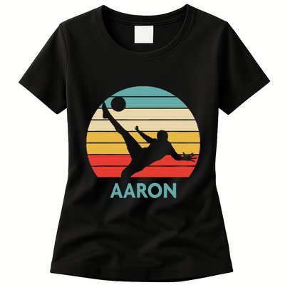 Aaron Name Gift Personalized Soccer Womens T-Shirt