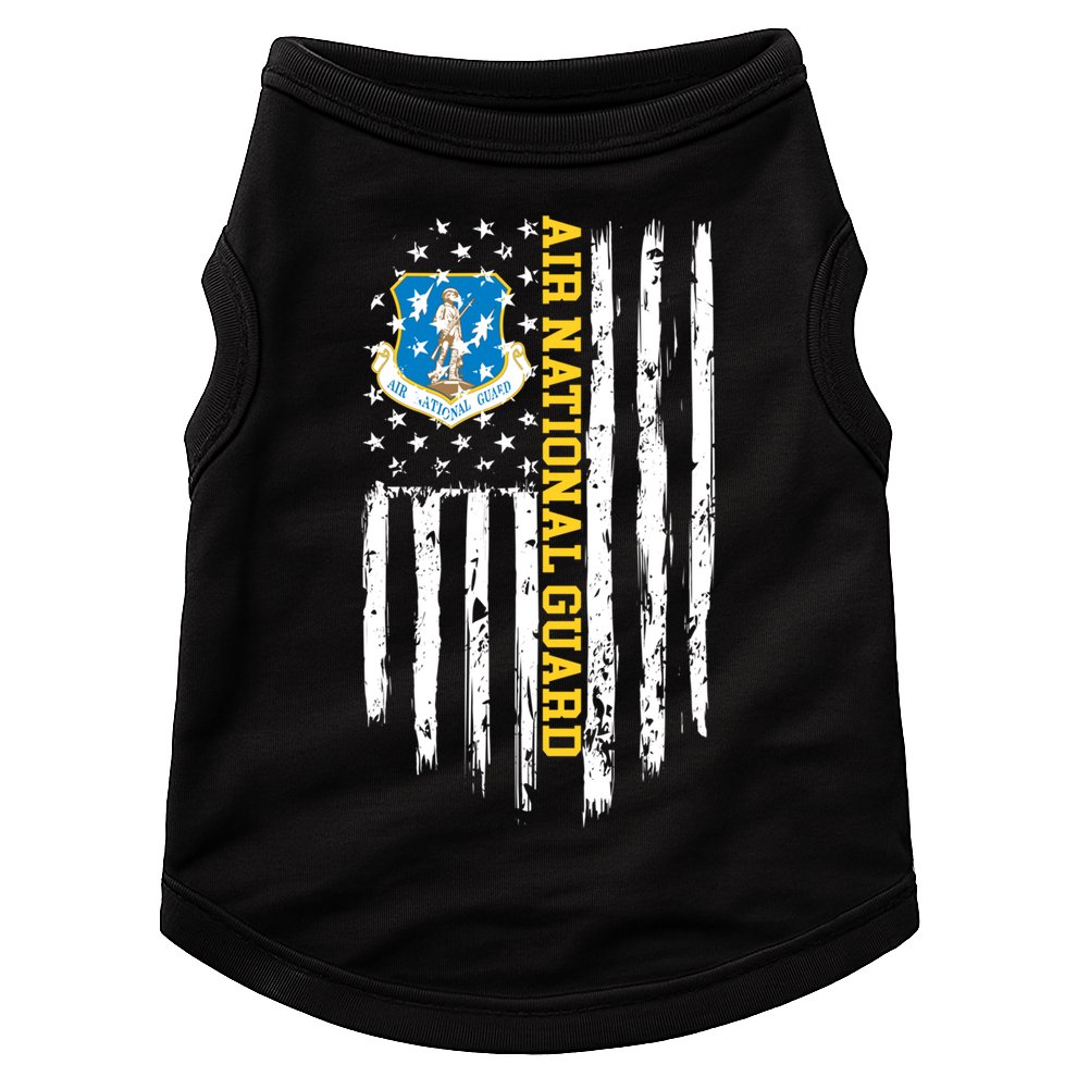 Air National Guard American Flag Gift Doggie Tank