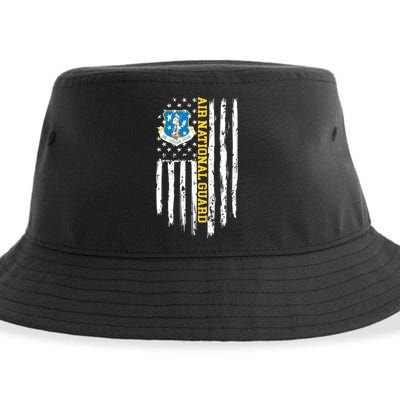 Air National Guard American Flag Gift Sustainable Bucket Hat