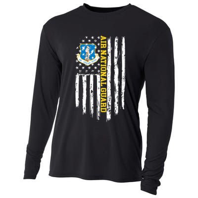 Air National Guard American Flag Gift Cooling Performance Long Sleeve Crew