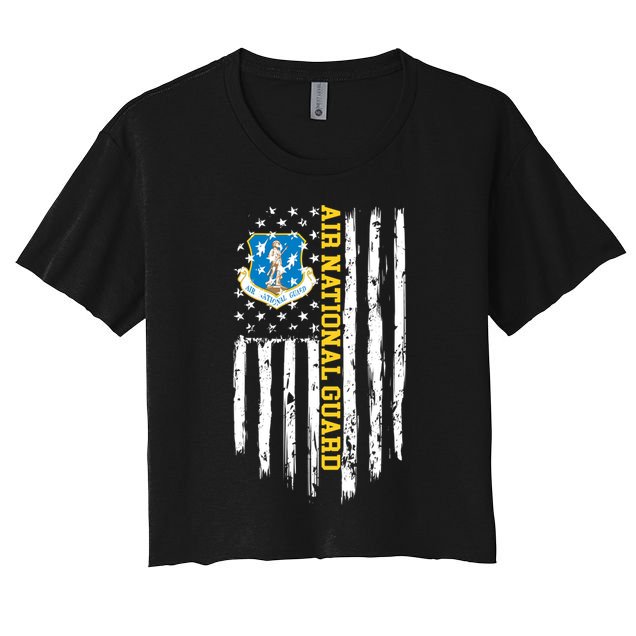 Air National Guard American Flag Gift Crop Top