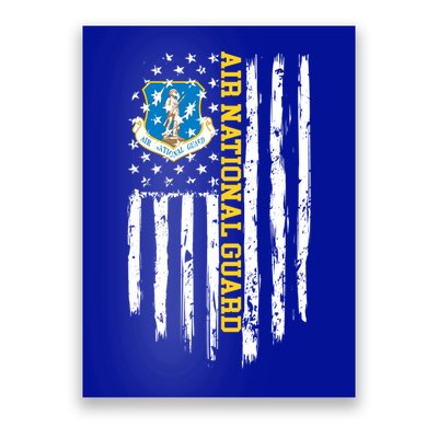 Air National Guard American Flag Gift Poster