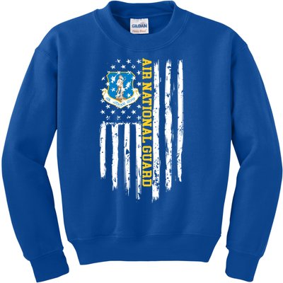 Air National Guard American Flag Gift Kids Sweatshirt